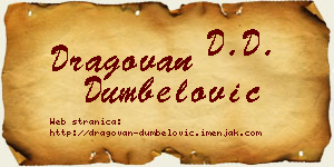 Dragovan Dumbelović vizit kartica